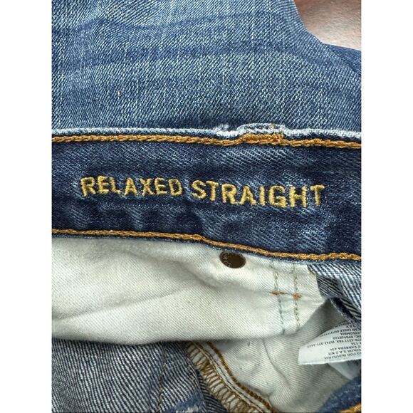 American Eagle Relaxed Straight Mens Jeans Size 38x32 - Picture 7 of 8